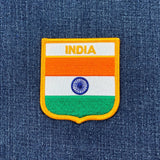 Indian flag patch on a denim background