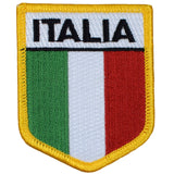 Italia Patch - Italy Embroidered Badge 2-7/8" (Iron Or Sew On)