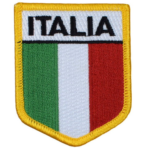 Italy Applique Patch - Italia Italian Heritage Embroidered Badge 2-7/8" (Iron on)