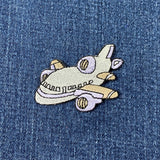 Jet Airplane Applique Patch - Travel Vacation Flying Embroidered Aircraft Badge 2.25" (Iron On)