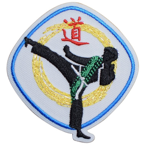 Martial Arts Applique Patch - Karate Judo Taekwondo Kung Fu Badge 2-3/8" (Iron on)