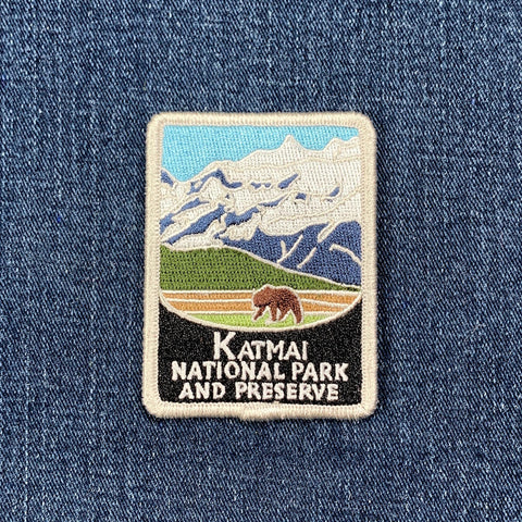 Katmai National Park & Preserve Patch - Embroidered Alaska Kenai Peninsula Badge 2-7/8" (Iron On)