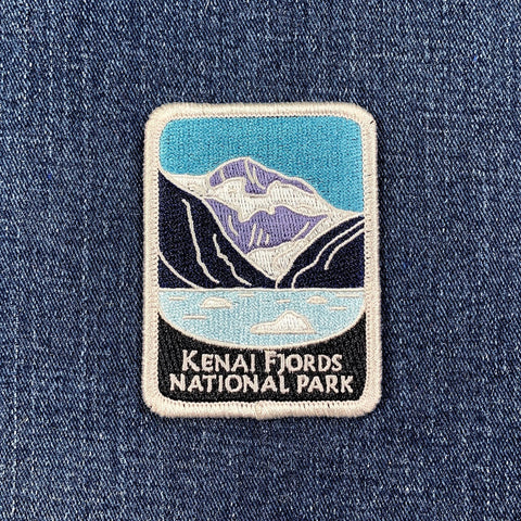 Kenai Fjords National Park Patch - Embroidered Alaska Badge 2-7/8" (Iron On)
