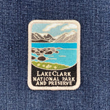 Lake Clark National Park and Preserve patch on denim fabric