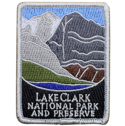 Lake Clark National Park Patch - Preserve, Alaska, AK Badge 3" (Clearance, Iron on)