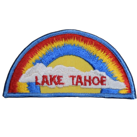 Vintage Lake Tahoe Patch - California Sierra Nevada Embroidered 1980's Badge 3-5/8" (Sew on)