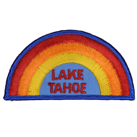 Vintage Lake Tahoe Patch - Rainbow, California, Nevada Badge 3.75" (Sew on)