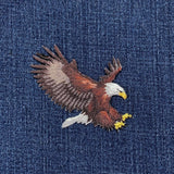 Eagle Applique Patch -Embroidered Flying & Landing Bird Badge 3.25" (Iron On)