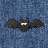 Bat Applique Patch - Embroidered Spooky Halloween Badge 4" (Iron Or Sew On)
