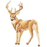 Deer Applique Patch - Embroidered Buck Animal Badge 2-7/8" (Iron On)
