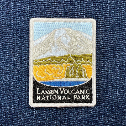 Lassen Volcanic National Park Patch - Embroidered Cascade Range California Badge 2-7/8" (Iron On)