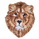 Lion Head Applique Patch - Embroidered Animal Badge 1.75" (Iron Or Sew On)