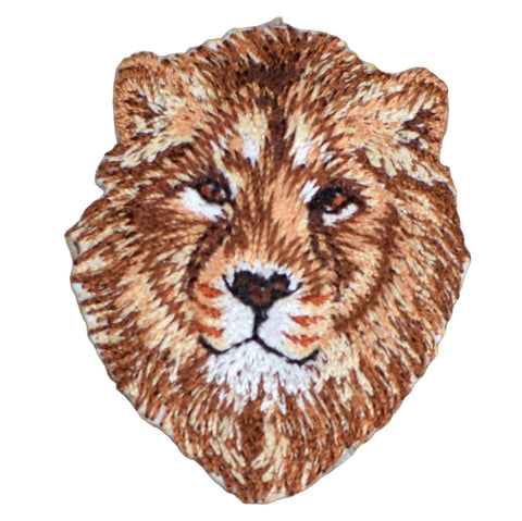 Lion Applique Patch - 100% Embroidered Wild Animal Zookeeper Badge 1.75" (Iron or Sew On)