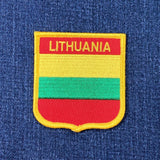 Lithuania Patch - Flag Shield Embroidered Badge 2.75" (Iron Or Sew On)