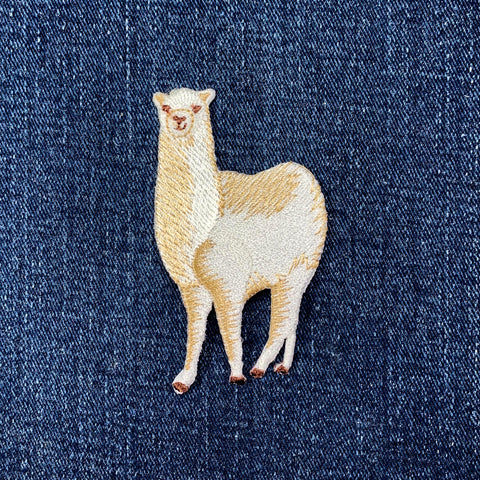 Llama Applique Patch - Embroidered Alpaca Farm Animal Badge 2-7/8" (Iron On)