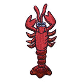 Red lobster patch on a white background