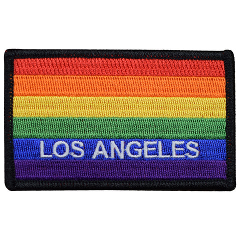 Los Angeles Patch - Rainbow Flag, California, Pride Badge 3-5/8" (Clearance, Iron on)