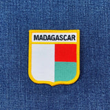 Madagascar Patch - Embroidered Flag Shield Badge 2.75" (Clearance, Iron Or Sew On)