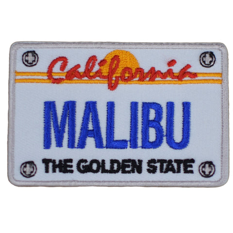 Malibu Patch - California License Plate 2.75" (Iron or Sew On)