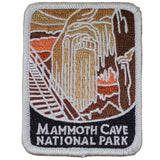 Embroidered patch of Mammoth Cave National Park on a white background