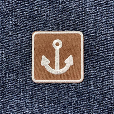 Anchor Patch - Embroidered Boat Marina Sign Badge 2" (Iron On)