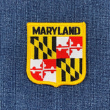 Maryland Patch - Embroidered Flag Shield Badge 2.75" (Iron Or Sew On)