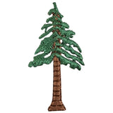 Evergreen Tree Applique Patch - Embroidered Conifer Pine Sequoia Redwood Badge 3" (Iron On)