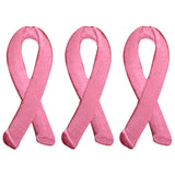 3-Pack Pink Ribbon Applique Patch - Breast Cancer Awareness Badge 2" (Iron On)