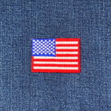 American Flag Applique Patch - Medium USA United States Embroidered Badge 2" (Iron On)