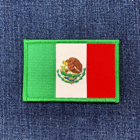 Mexican Flag Patch - Mexico Embroidered México Badge 3.5" (Iron Or Sew On)