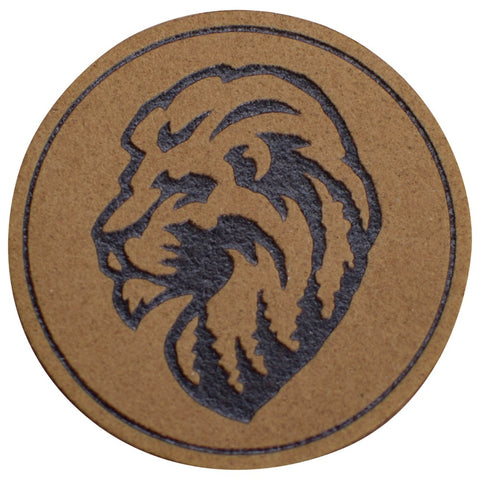Microfiber Lion Patch -  Animal Safari Badge 2-3/8" (Clearance, Sew on)