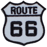 Route 66 patch on a white background