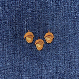 3-Pack Acorn Applique Patch - Mini Fall Autumn Nut Embroidered Badge 3/4" (Iron On)