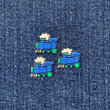 3-Pack Train Applique Patch - Embroidered Steam Engine Locomotive Badge 3/4" (Iron On)