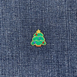 Christmas Tree Patch on a denim background