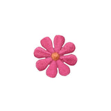 Pink flower-shaped patch on a white background