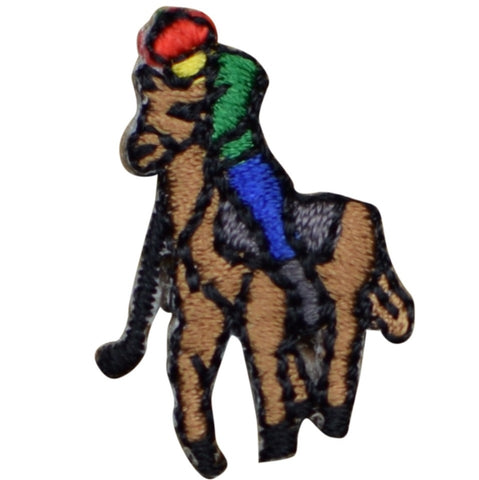 Mini Horse Polo Player Applique Patch 1-1/8" (Clearance, Iron on)