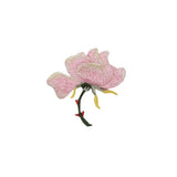 small pink rose patch on a white background