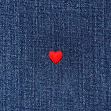 7-Pack Mini Heart Applique Patch - Red Love Cute Embroidered Badge .5" (Iron on)