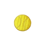 gold tennis ball patch on a white background