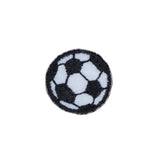 a mini soccer ball patch on a white background