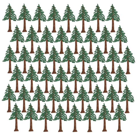 50-Pack Mini Evergreen Tree Applique Patch - Conifer Pine Sequoia Redwood 1.75" (Iron on)