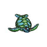 Colorful turtle patch on a white background