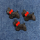 3-Pack Scottie Applique Patch - Mini Embroidered Dog Animal Badge 1.5" (Iron On)