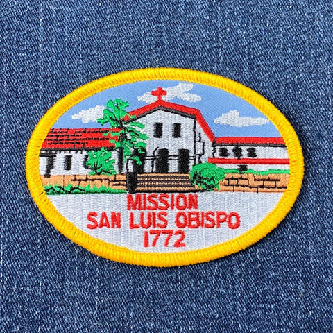 Mission San Luis Obispo Patch - Embroidered SLO California Badge 3.5" (Iron On)