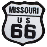 Missouri Route 66 Patch - Embroidered Highway Sign Badge 2.5" (Iron On)