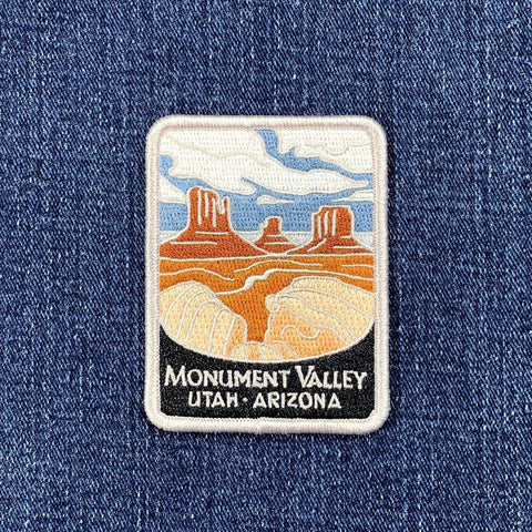 Monument Valley Patch - Embroidered Utah Arizona Navajo Badge 2-7/8" (Iron On)