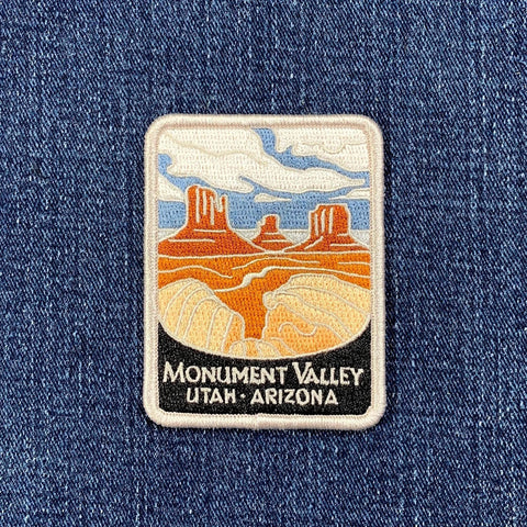 Monument Valley Patch - Embroidered Utah Arizona Navajo Badge 2-7/8" (Iron On)