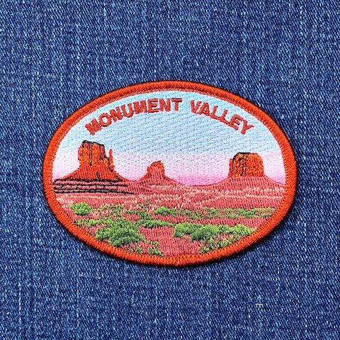 Monument Valley Patch - Utah Arizona Colorado Plateau Navajo Embroidered Badge 3.5" (Iron on)
