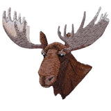 moose head patch facing right on a white background